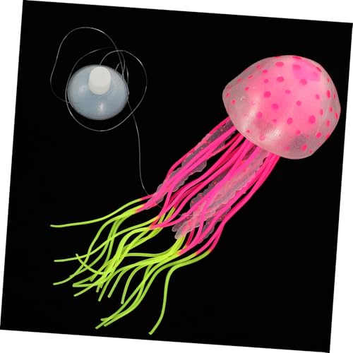 VICASKY Leuchtende Naturnahe Quallen Aquarium Dekoration Silikonartige Fluoreszierende Fake Jellyfish Schwimmende Fisch Tank Ornamente Sicher für Tropische Aquarien Rosa Klein VICASKY Leuchtende Naturnahe Quallen Aquarium Dekoration Silikonartige Fluoreszierende Fake Jellyfish Schwimmende Fisch Tank Ornamente Sicher für Tropische Aquarien Rosa Klein von VICASKY