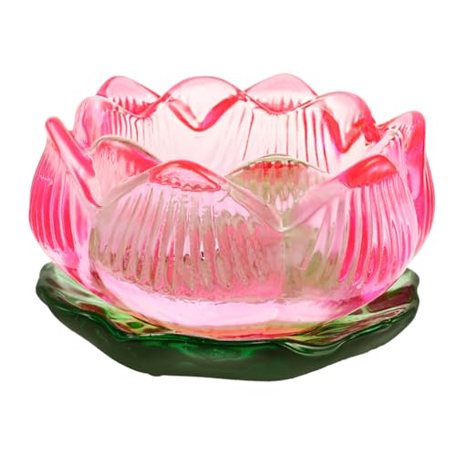 VICASKY Lotus Kerzenhalter aus Farbigem mit Lotusdesign Dekorativer Teelichthalter für Zuhause Exquisites Tischornament Geeignet für Hochzeiten und Feiern Harmonisches Design von VICASKY