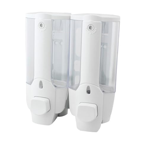 VICASKY Manueller Wand Seifenspender mit Doppelkopf Weißer Flüssigseifen Spender aus Robustem Abs Leicht zu Installieren Transparentes Fenster für Bad Dusche Küche Nachfüllbar VICASKY Manueller Wand Seifenspender mit Doppelkopf Weißer Flüssigseifen Spender aus Robustem Abs Leicht zu Installieren Transparentes Fenster für Bad Dusche Küche Nachfüllbar von VICASKY