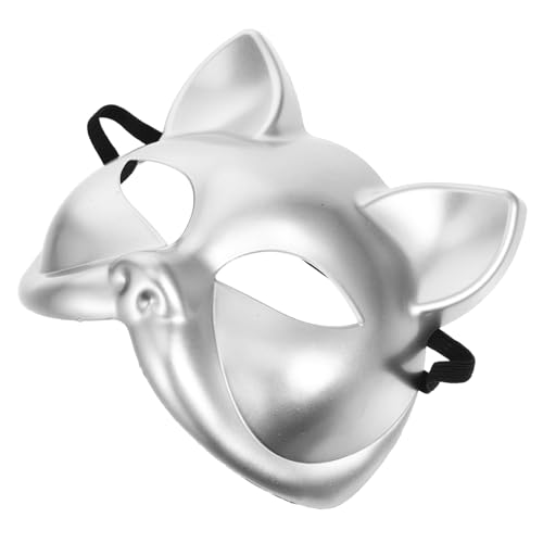VICASKY Maske Für Katzen Weiße Bemalbare Blanko-katzenmaske Aus Kunststoff DIY Blanko-tiermaske Zum Handbemalen Für Cosplay Und Halloween VICASKY Maske Für Katzen Weiße Bemalbare Blanko-katzenmaske Aus Kunststoff DIY Blanko-tiermaske Zum Handbemalen Für Cosplay Und Halloween von VICASKY