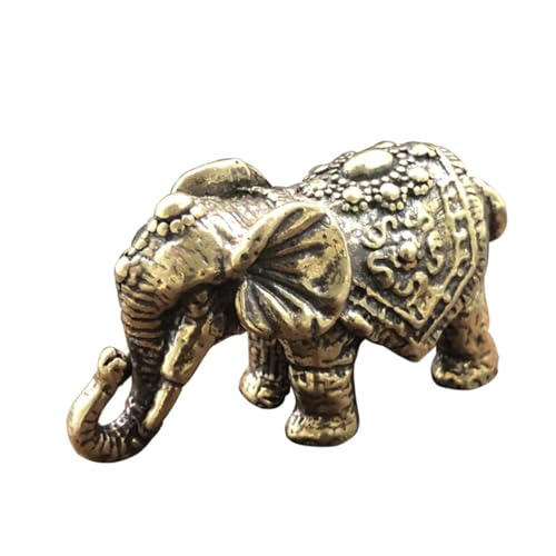 VICASKY Messing Elefant Deko Desktop Ornament aus Massivem Messing Handwerklich Gefertigt Langlebig und Formbeständig Filigrane Details für Büro und Wohnraumdekoration Stilvolle VICASKY Messing Elefant Deko Desktop Ornament aus Massivem Messing Handwerklich Gefertigt Langlebig und Formbeständig Filigrane Details für Büro und Wohnraumdekoration Stilvolle von VICASKY