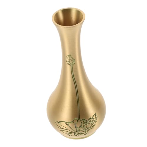 VICASKY Mini Messing Vase für Blumen Vintage Kleine Tischvase Metallvase für Hochzeiten Partys und Dekoration Retro Tischdeko für Zuhause und Büro von VICASKY