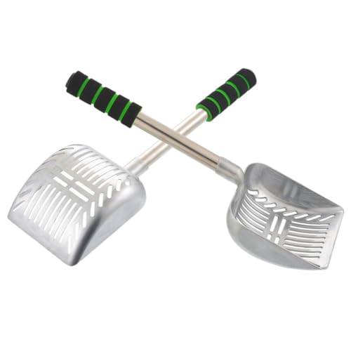 VICASKY Metall Katzenstreu Schaufel mit Grünem Griff Langlebig und Sicher Ergonomisch Geformt für Komfortablen Griff Effektives Reinigungstool für Katzen und Hundeklos Geeignet für VICASKY Metall Katzenstreu Schaufel mit Grünem Griff Langlebig und Sicher Ergonomisch Geformt für Komfortablen Griff Effektives Reinigungstool für Katzen und Hundeklos Geeignet für von VICASKY