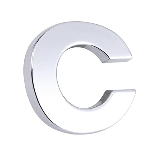 VICASKY Metallische Alphabet Aufkleber Für Silberner Buchstabe c Und Einfach Anzubringen Für Auto Styling Und Dekoration von VICASKY