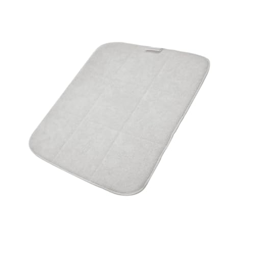 VICASKY Mikrofaser Abtropfmatte Beige Rutschfeste Trocknungsmatte für Geschirr und Gläser Vielseitige Küchenspüle Drainmatte Faltbar Saugfähig und Leicht zu Reinigen von VICASKY