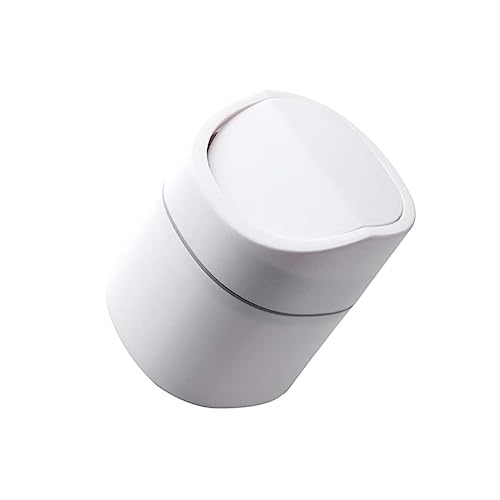 VICASKY Mini Abfallbehälter mit Deckel Kompakter Desktop Mülleimer für Auto Büro und Zuhause Hochwertiger Leicht zu Transportieren für Badezimmer Küche Schlafzimmer und von VICASKY