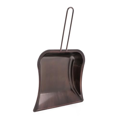 VICASKY Mini Kehrschaufel aus mit Langem Griff Robuste Metallstaubschaufel für und Schreibtisch Kleine Kehrhilfe Rot Bronze Langlebig und Einfach zu Handhaben von VICASKY