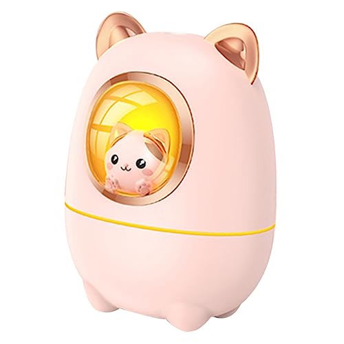 VICASKY Mini Luftbefeuchter mit Licht Wiederverwendbarer Tragbarer Luftbefeuchter für Schlafzimmer und Unterwegs mit Zwei Sprühmodi und Kindgerechtem Design Rosa von VICASKY