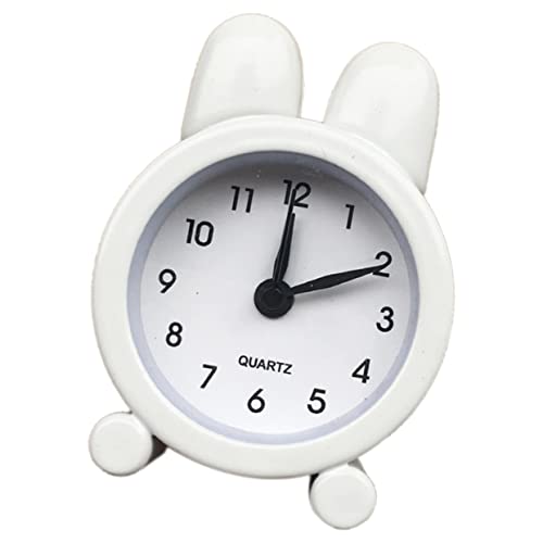 VICASKY Kaninchen Ohr Wecker Metall Tischwecker Nachttischuhr Für Studenten Weiß Einfacher Wecker Zimmer Dekoration Home Wohnheim Wake-up Gerät von VICASKY