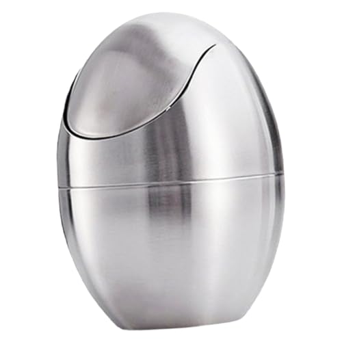 VICASKY Mini Mülleimer Edelstahl mit Schwingdeckel Kompakter Desktop Abfalleimer Multifunktional als Kosmetik Stifthalter Platzsparend für Büro Schlafzimmer und Zuhause Langlebiger VICASKY Mini Mülleimer Edelstahl mit Schwingdeckel Kompakter Desktop Abfalleimer Multifunktional als Kosmetik Stifthalter Platzsparend für Büro Schlafzimmer und Zuhause Langlebiger von VICASKY