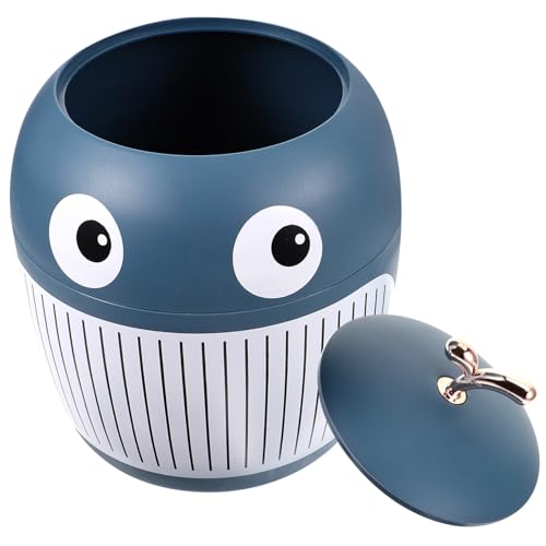 VICASKY Mini Mülleimer Tragbarer Tischmülleimer mit Deckel aus Robustem für Büro und Zuhause Kompakt und Vielseitig Einsetzbar von VICASKY