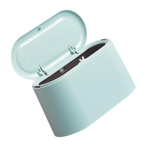 VICASKY Mini Mülleimer mit Deckel Tischmülleimer Organizer für Büro und Zuhause Doppellagige Struktur Einfach zu Reinigen Kompakt und für Schlafzimmer und Arbeitsplätze von VICASKY
