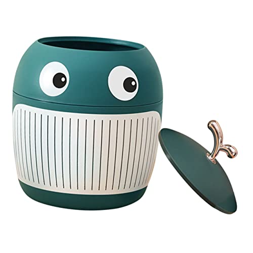 VICASKY Mini Tischmülleimer für Schreibtisch Kleiner Abfalleimer Peacock Praktischer und Robuster Desktop Abfallbehälter für Makeup Tische Arbeitsplatten und von VICASKY