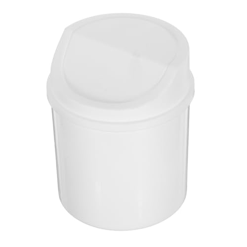 VICASKY Mini Tischmülleimer mit Drehdeckel Kompakt Kleiner Kunststoff Abfalleimer Geruchsversiegelt für Büro Küche Bad Schreibtisch Platzsparend und Leicht zu Reinigen von VICASKY