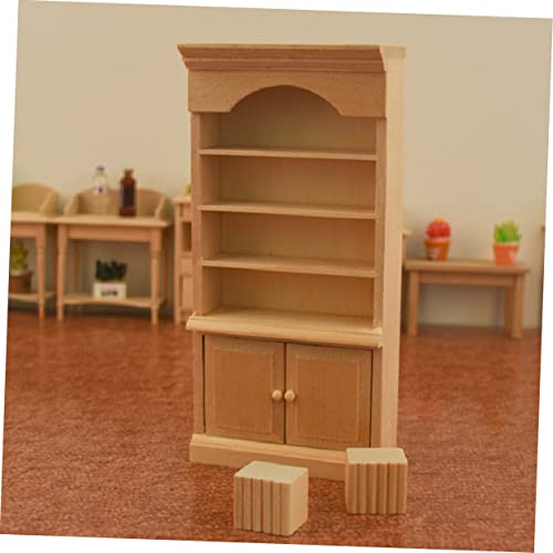 VICASKY Miniatur Puppenhaus Holz Bücherregal Modell Handgefertigtes Miniaturmöbel mit Beweglicher Tür Detailreiches Leichtes Puppenhaus Zubehör für Sammler VICASKY Miniatur Puppenhaus Holz Bücherregal Modell Handgefertigtes Miniaturmöbel mit Beweglicher Tür Detailreiches Leichtes Puppenhaus Zubehör für Sammler von VICASKY
