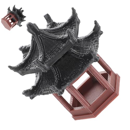 VICASKY Miniaturisierte Chinesische Tempelstatue Sechseckiger Pavillon für Bonsai Dekoration Aquarienornament und Garten Accessoire Hochwertige Handwerkskunst Platzsparend und Design von VICASKY
