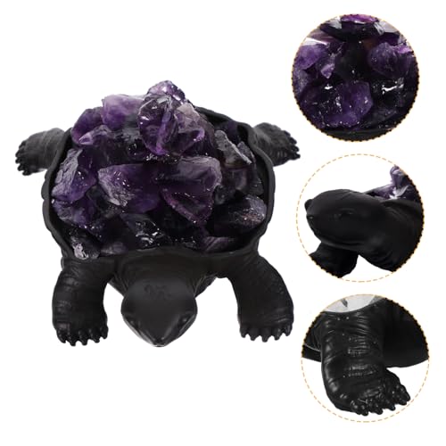 VICASKY Natürliche Kristall Schildkrötenfigur Handgefertigt Glatte Oberfläche Dekorative Tierstatue für Schreibtisch Büro Feng Shui Reichtum Glücksbringer von VICASKY