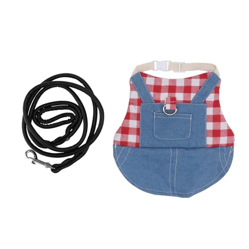 VICASKY Rabbit Plaid Clothes mit Traktionsleine Atmungsaktiv Bequem für Haustier Kaninchen Geeignet für Outdoor spaziergänge Langlebig und Pflegeleicht für Kleine Kaninchen und Zwerghasen von VICASKY