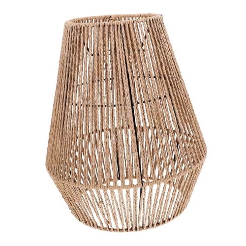 VICASKY Rattan Lampenschirm Pendelleuchte Vintage Hängelampe mit Gewebtem Design für Rustikale Inneneinrichtung für Wohnzimmer Schlafzimmer und Restaurants Langlebig und Installieren von VICASKY