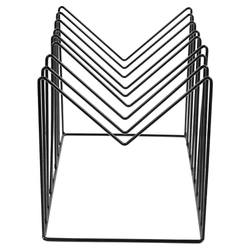 VICASKY Im Eingangsbereich Zeitschriftenständer Plattenständer Dreieckiger Desktop Organizer Bürozubehör Albumständer Vinyl Display Zeitschriftenständer Plattenhalter von VICASKY