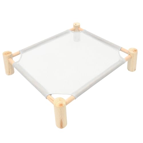 VICASKY Reptilien hängematte Holzgestell Atmungsaktiv Sommerbett für Eidechsen und Bartagamen Langlebiges Leicht zu Reinigendes Reptilienbett mit Stabilem Holzrahmen und Natürlicher von VICASKY