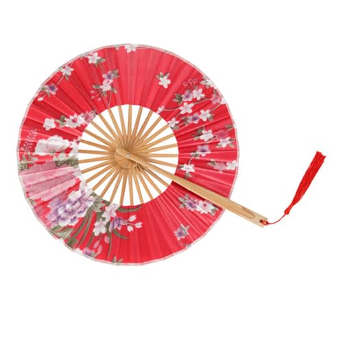 VICASKY Retro Japanischer Handfächer Runder Faltbarer Klassik Fächer mit Quaste Langlebig und Hitzebeständig als Tanzrequisit Cosplay Accessoire und Dekorativer Raum Schmuck VICASKY Retro Japanischer Handfächer Runder Faltbarer Klassik Fächer mit Quaste Langlebig und Hitzebeständig als Tanzrequisit Cosplay Accessoire und Dekorativer Raum Schmuck von VICASKY