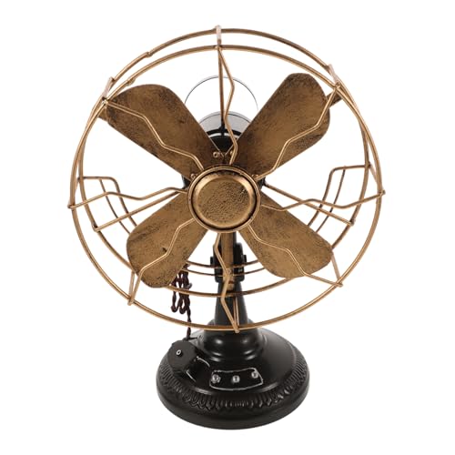 VICASKY Retro-fan-ornamente Tischplatte Retro-tischventilatormodell Vintage-schreibtischventilator Kleiner Tischventilator Mini-retro-fan Vintage-fan-modell Für Eisen von VICASKY