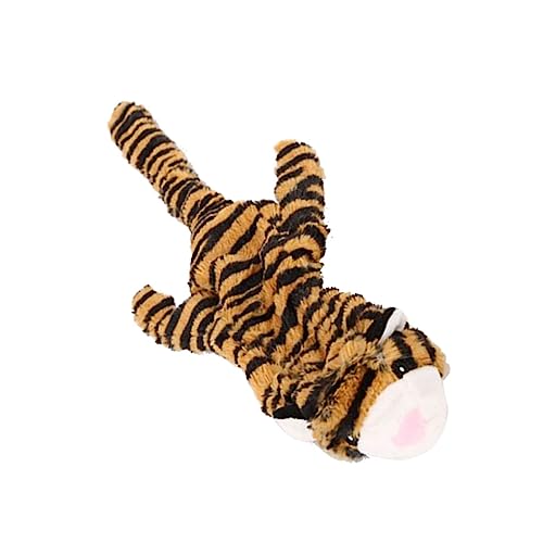 VICASKY Robustes Hundespielzeug Tigerform mit Quietschfunktion Langlebiges Kauspielzeug aus Canvas Niedliches Plüschtier für Welpen und Hunde Fördert Spielspaß und Zerstörerisches von VICASKY