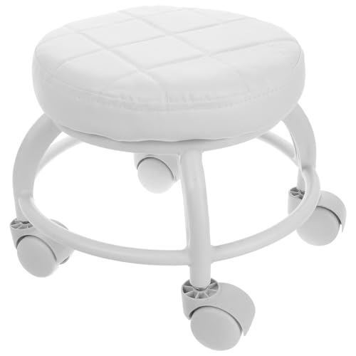 VICASKY Niedriger Rollhocker Mit Rädern Gepolstert Für Spa Und Massage Für Pediküre Und Nagelsalon Drehbarer Hocker Für Schuhwechsel Und Kosmetik von VICASKY