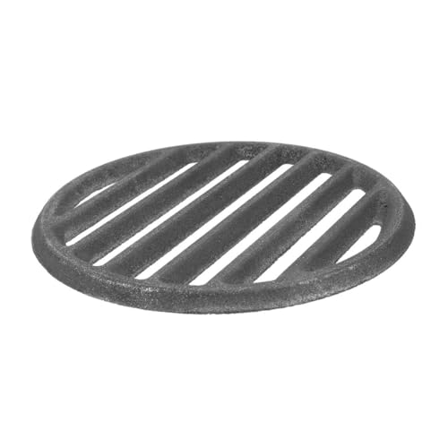 VICASKY Runder Gusseisen Feuerrost Langlebiger Grillrost Ersatz Gleichmäßige Hitzeverteilung Robust für Kamin und Holzkohlegrill Vielseitig Einsetzbar für Outdoor Kochen von VICASKY