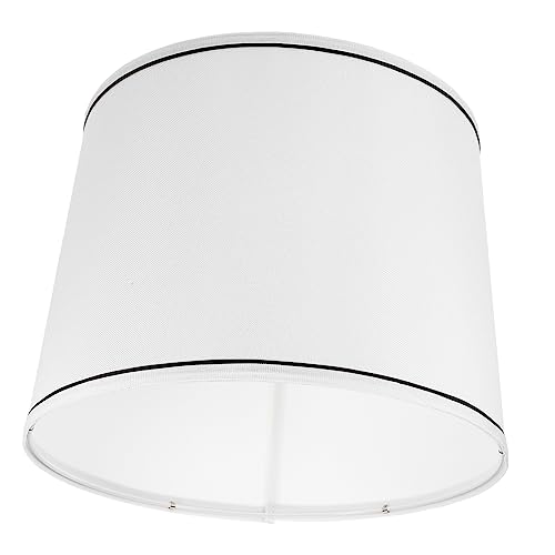 VICASKY Runder Lampenschirm aus Leinen für Tisch und Deckenlampen Dekorativer Lampenschirm für Haushalt Geeignet als Ersatz für Stilvolle Beleuchtung im Schlafzimmer und Wohnzimmer von VICASKY