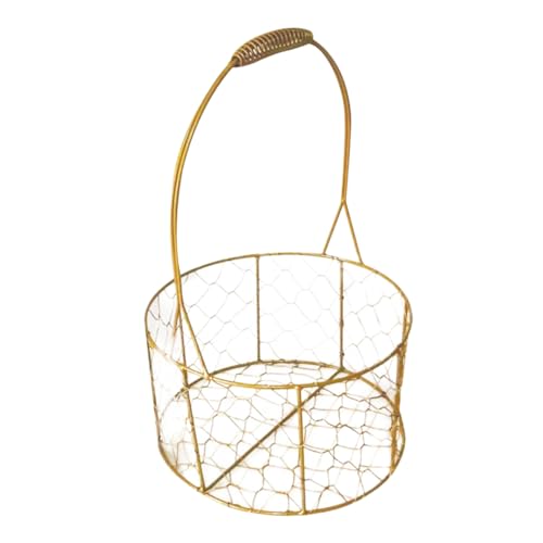 VICASKY Runder Metallkorb mit Henkel Vielseitiger Hochzeits Blumenmädchen Korb für Blumen Früchte und Dekoration Stabiler Drahtkorb als Aufbewahrungslösung und Geschenkidee VICASKY Runder Metallkorb mit Henkel Vielseitiger Hochzeits Blumenmädchen Korb für Blumen Früchte und Dekoration Stabiler Drahtkorb als Aufbewahrungslösung und Geschenkidee von VICASKY