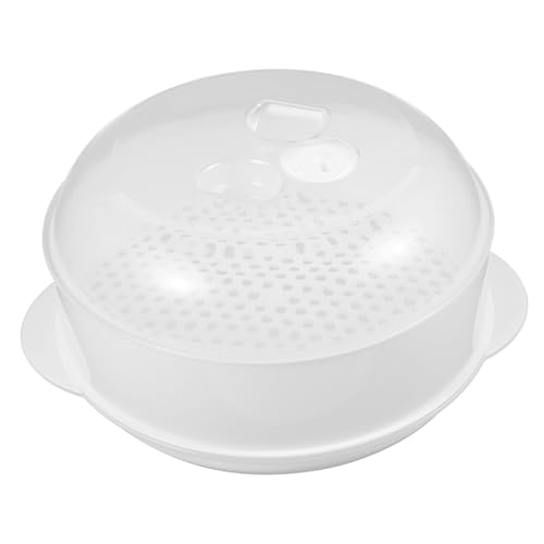 VICASKY Runder Mikrowellen dampfgarer aus Hitzebeständigem Kunststoff mit Deckel Wiederverwendbarer Dampfkorb für Schonendes Erhitzen von Lebensmitteln Spülmaschinenfreundlich VICASKY Runder Mikrowellen dampfgarer aus Hitzebeständigem Kunststoff mit Deckel Wiederverwendbarer Dampfkorb für Schonendes Erhitzen von Lebensmitteln Spülmaschinenfreundlich von VICASKY