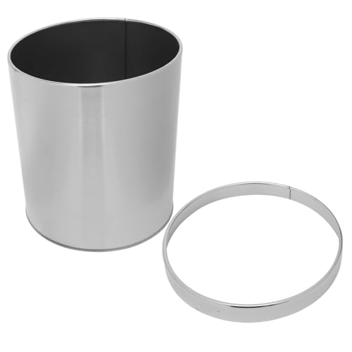 VICASKY Runder Mülleimer Haushalt Trash Bin Küchen Badezimmer Wohnzimmer Abfallbehälter Rostfrei Langlebig Schlichtes Design von VICASKY