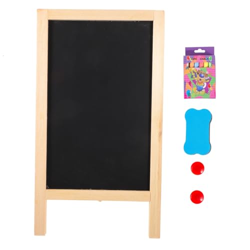 VICASKY Rustikale Holz kreidetafel mit Aufsteller Einseitige Magnetische Mini tafel für Tischnummern Menübeschriftung und Notizen Wiederverwendbar für Zuhause Hochzeit Party und von VICASKY