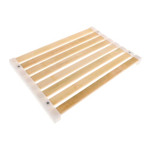 VICASKY Bambus-badematte Für Dusche Und Sauna Hochtemperaturbeständig rutschfeste Schnell Trocknende Matten Für Badezimmer Und Spa Elegantes Design Beige von VICASKY