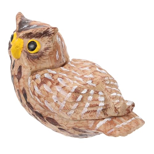 VICASKY Schlüsselhalter für Draußen Versteckter Schlüsselversteck in Eulenform Wetterfester Schlüsselsafe Harz Kreative Gartenfigur Aufbewahrung für Ersatzschlüssel von VICASKY