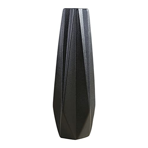 VICASKY Schwarz Keramik Blume Vasen Elegante Dekorative Pflanze Matte Vase Moderne Blumen Glas Vase für Wohnkultur Wohnzimmer Mittelstücke von VICASKY