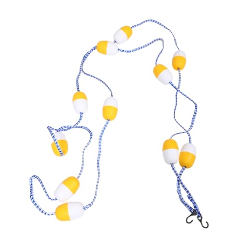 VICASKY Schwimmbahn Trennleine mit Gelb Weißen Sicherheitsbojen Langlebiges UV Beständiges Material Einfach Montierbares Poolbahn Abgrenzungssystem für Sporttraining von VICASKY