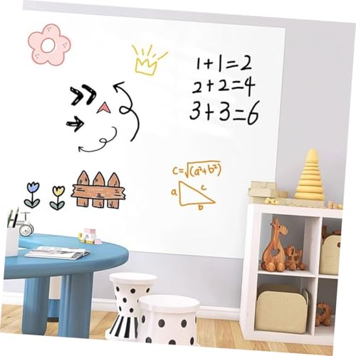 VICASKY Selbsthaftende Whiteboard Folie Statisch Haftend Wiederverwendbar Trocken Abwischbar Whiteboard Sticker Wandtafel für Büro Kinderzimmer Home Office Nachrichtentafel von VICASKY