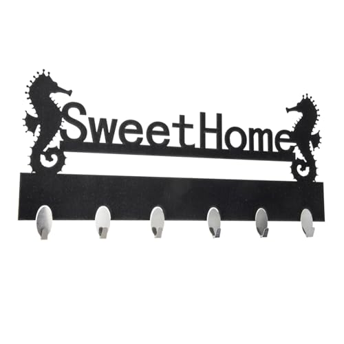 VICASKY Selbstklebender Wandhaken Meerestier design Punch Platzsparend Vielseitiger Wandaufhänger für Küche Bad Schlafzimmer Langlebig und Praktisch Schwarzes Meeresmotiv von VICASKY