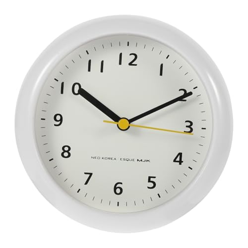 VICASKY Stiller Wecker Mini Desktop Uhr Runde Anzeige Leise Nicht Geräuschvoll Praktisch Für Schlafzimmer Büro Wohnzimmer Weiß von VICASKY