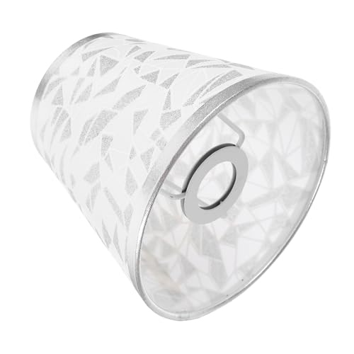 VICASKY Stoff Lampenschirm mit Silbernem Diamantmuster Kompatibel Vielseitig Einsetzbar für Wand und Deckenlampen Design für Wohnzimmer und Schlafzimmer von VICASKY