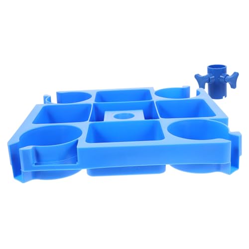 VICASKY Strandschirm Tischtablett mit Getränkehaltern und Snack Fächern Vielseitiges Leichtes und Tragbares Outdoor Accessoire für Strand Garten und Pool Passend für Wiederverwendbar von VICASKY