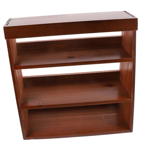 VICASKY Stufiges Holz Regal Schreibtisch Organizer Display Stand für Sammlerstücke Schmuck und Dekoration Stabiles Multifunktionales Holzregal mit Elegantem Schlichtem Design für Wohn und von VICASKY