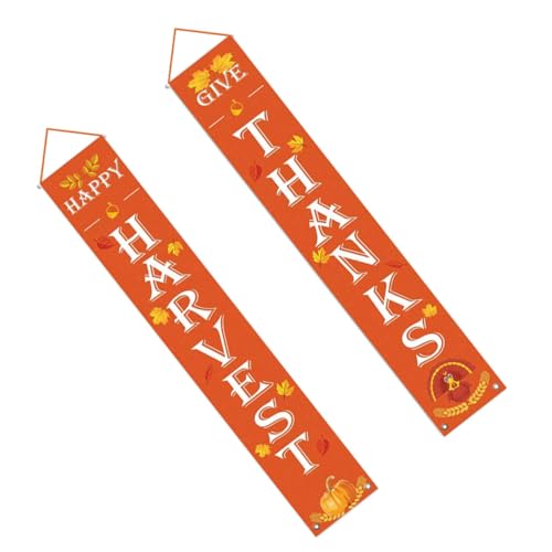 VICASKY Thanksgiving Türvorhang Banner Dekoration Hängend Bunte Türschleifen für Innen und Außen Festliches Haustür Ornament für Erntedankfest Feier und Party Deko von VICASKY