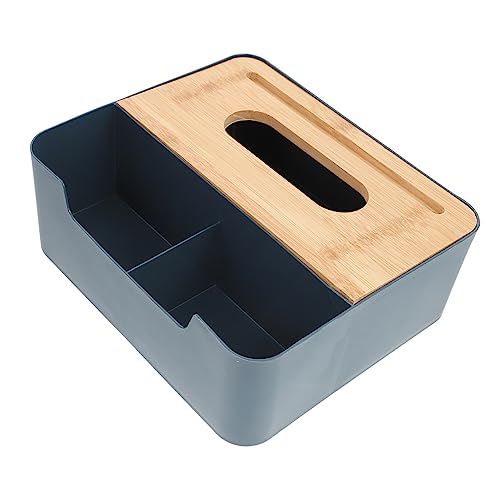 VICASKY Tissue Dispenser mit Bamboo Lid Fernbedienungs Organizer Handyhalter Praktische Aufbewahrungsbox mit Mehreren Fächern für Schreibtisch Stilvolles Design für Zufällige Farbe VICASKY Tissue Dispenser mit Bamboo Lid Fernbedienungs Organizer Handyhalter Praktische Aufbewahrungsbox mit Mehreren Fächern für Schreibtisch Stilvolles Design für Zufällige Farbe von VICASKY