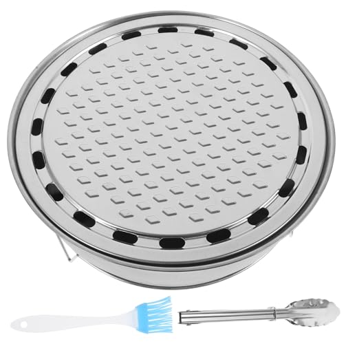 VICASKY Tragbarer Edelstahl Holzkohlegrill Bbq Grill mit Hitzebeständiger Grillpfanne Praktisch und Langlebig für Outdoor Camping und Platzsparende Aufbewahrung von VICASKY