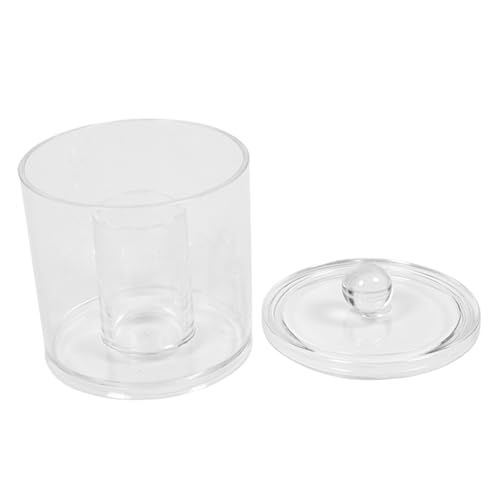 VICASKY Transparente Runde Acryl wattestäbchenbox mit Staubschutz Wasserdichtem Design und Innenliegendem Stab Vielseitiger Organizer für Badezimmer Schminktisch und Kosmetikartikel VICASKY Transparente Runde Acryl wattestäbchenbox mit Staubschutz Wasserdichtem Design und Innenliegendem Stab Vielseitiger Organizer für Badezimmer Schminktisch und Kosmetikartikel von VICASKY
