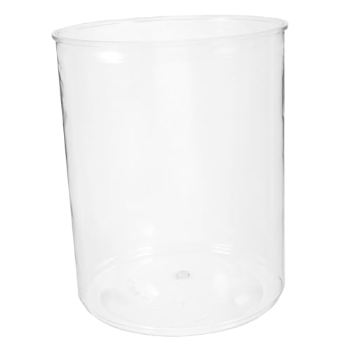 VICASKY Transparente Runde Glaszylinder Fischschale Groß Bruchsicher Dekoratives Aquarium für Schreibtisch Büro Wohnzimmer Pflanzen und Kleine Fische Stilvolle Tischdekoration von VICASKY